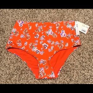 Roxy high waisted bikini bottom sz Med